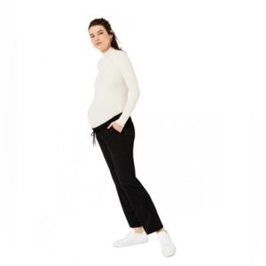 A Pea in the Pod - Under Belly Ponte Knit Drawstring Straight Ankle Pant